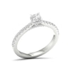 Thumbnail Image 1 of 18ct White Gold & Platinum Princess Cut 0.66ct Diamond Solitaire Ring