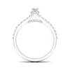 Thumbnail Image 2 of 18ct White Gold & Platinum Princess Cut 0.66ct Diamond Solitaire Ring