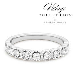 Platinum Old Mine Cut Eternity 0.35ct Diamond Ring
