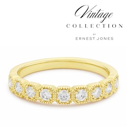 14ct Yellow Gold Old Mine Cut Eternity 0.35ct Diamond Ring
