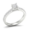Thumbnail Image 1 of 18ct White Gold & Platinum Princess Cut 1ct Diamond Solitaire Ring