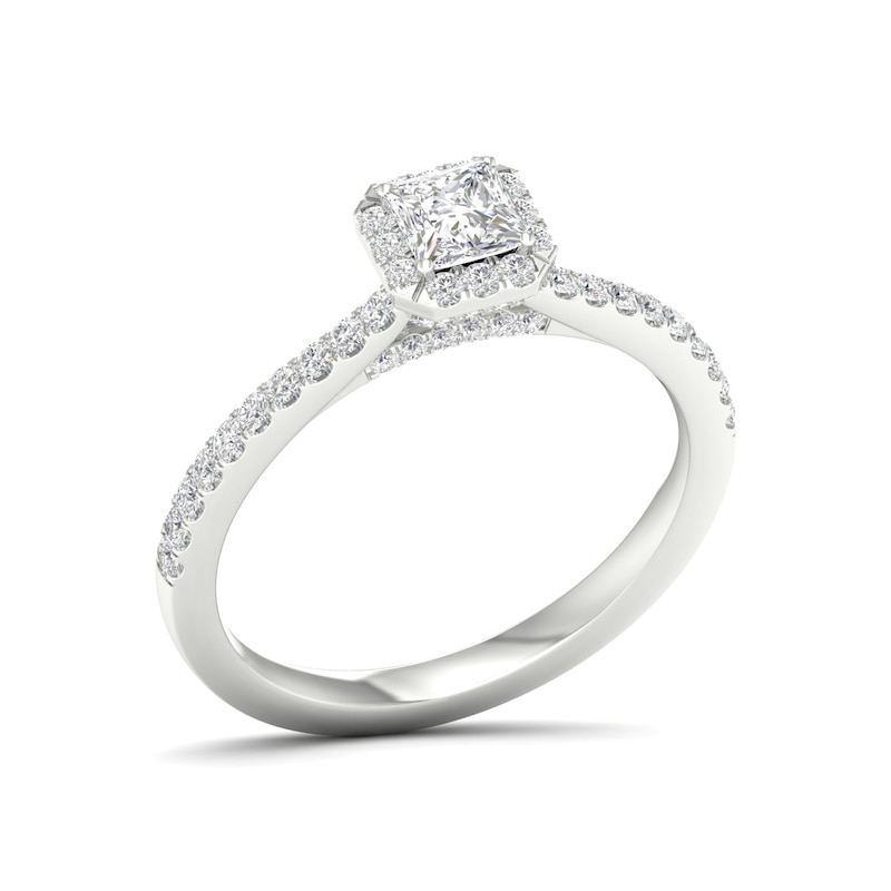 18ct White Gold & Platinum 0.50ct Diamond Solitaire Ring