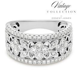 Platinum Old Mine Cut Cocktail 0.75ct Diamond Ring