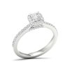 Thumbnail Image 2 of 18ct White Gold & Platinum 0.75ct Diamond Halo Ring