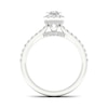 Thumbnail Image 3 of 18ct White Gold & Platinum 0.75ct Diamond Halo Ring