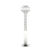 Thumbnail Image 4 of 18ct White Gold & Platinum 0.75ct Diamond Halo Ring