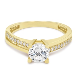 9ct Yellow Gold Cubic Zirconia Ring