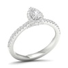 Thumbnail Image 1 of 18ct White Gold & Platinum 0.50ct Diamond Pear Halo Ring