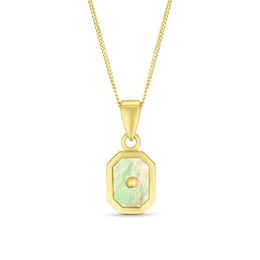 9ct Yellow Gold Mother Of Pearl Pendant