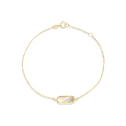 9ct Yellow Gold Mother Of Pearl Bracelet