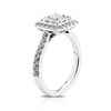 Thumbnail Image 1 of Platinum 1ct Diamond Princess Shape Cluster Ring