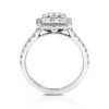 Thumbnail Image 2 of Platinum 1ct Diamond Princess Shape Cluster Ring