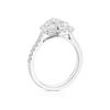 Thumbnail Image 2 of Platinum 1ct Diamond Pear Shape Cluster Ring