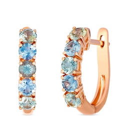 Le Vian 14ct Rose Gold Montana Sapphire Ombré Hoop Earrings