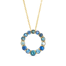 Le Vian 14ct Yellow Gold Montana Sapphire Ombré Open Pendant Necklace