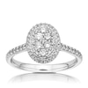 Thumbnail Image 0 of 18ct White Gold 0.50ct Diamond Oval Shape Cluster Ring