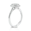 Thumbnail Image 1 of 18ct White Gold 0.50ct Diamond Oval Shape Cluster Ring