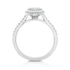 Thumbnail Image 2 of 18ct White Gold 0.50ct Diamond Oval Shape Cluster Ring