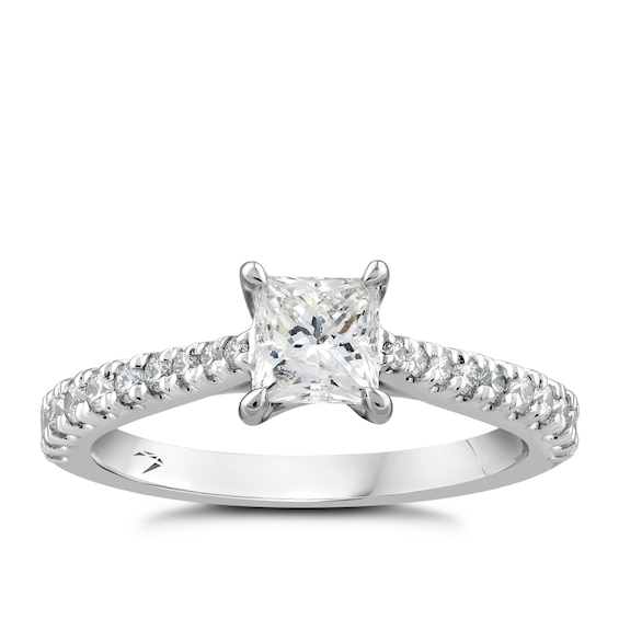 Arctic Light Platinum 1ct Total Diamond Princess Cut Ring