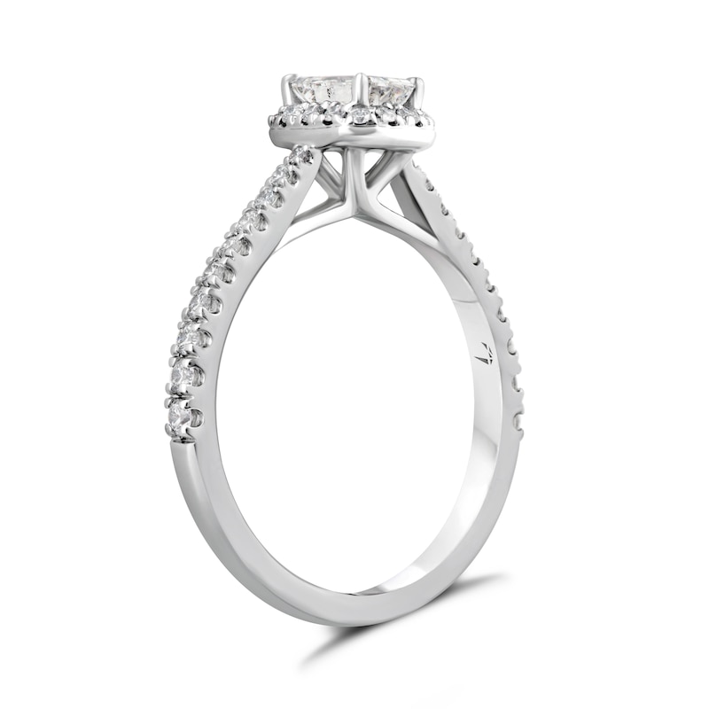 Main Image 2 of Engagement Ring Arctic Light Platinum 0.75ct Total Diamond Halo Ring
