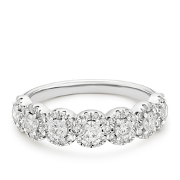 9ct White Gold Eternity 0.75ct Diamond Ring