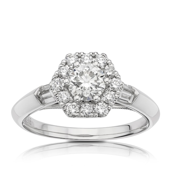 Vera Wang 18ct White Gold 0.95ct Diamond Ring