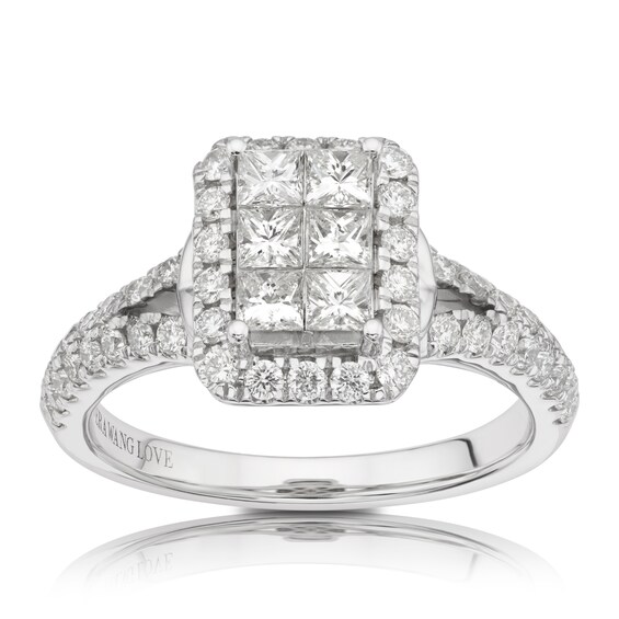 Vera Wang 18ct White Gold 0.95ct Diamond Ring