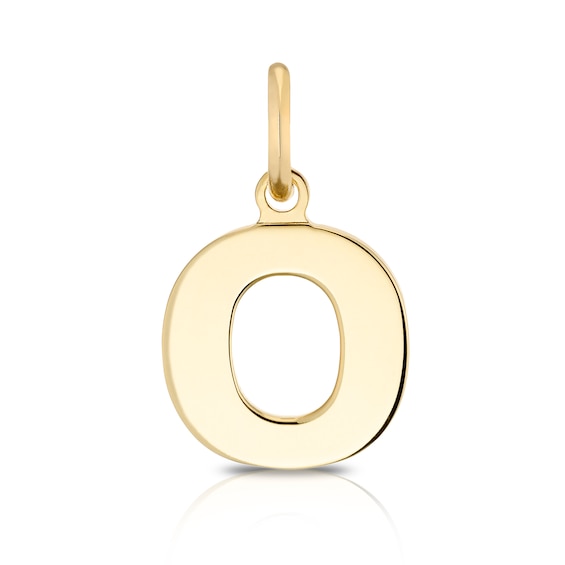 9ct Yellow Gold O Initial Pendant (No chain)
