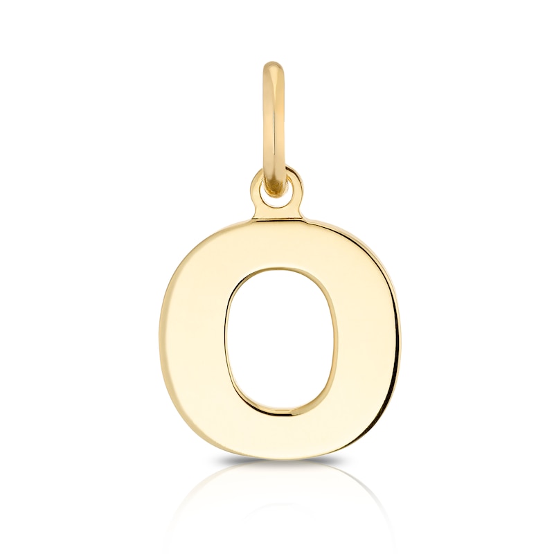 9ct Yellow Gold 'O' Initial Pendant (No chain)