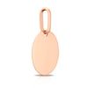 Thumbnail Image 1 of 9ct Rose Gold Engravable Plain Oval Pendant (No Chain)