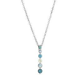 Le Vian 14ct White Gold Montana Sapphire Ombré Drop Pendant Necklace