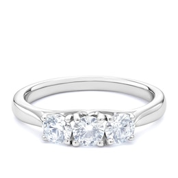 Engagement Ring Origin Platinum Trilogy 0.75ct Diamond Ring