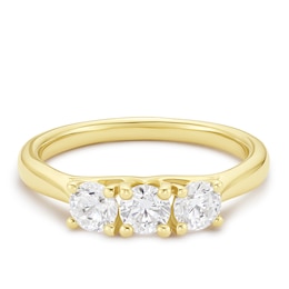 Engagement Ring Origin 18ct Gold Yellow Trilogy 0.75ct Diamond Ring
