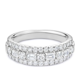 Origin Platinum Mixed Cut Eternity 1ct Diamond Ring