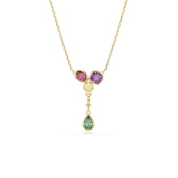 Swarovski Imber Gold Tone Mutli Colour & Mixed Cut Crystal Y Shaped Necklace