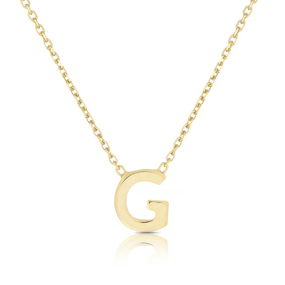 9ct Yellow Gold G Initial Pendant
