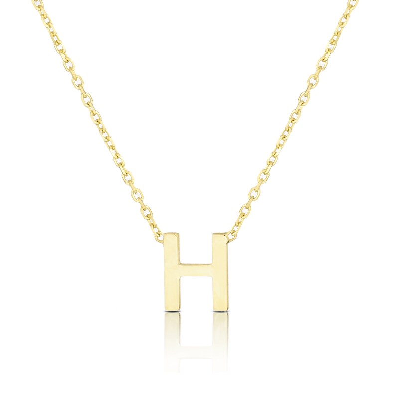 9ct Yellow Gold 'H' Initial Pendant