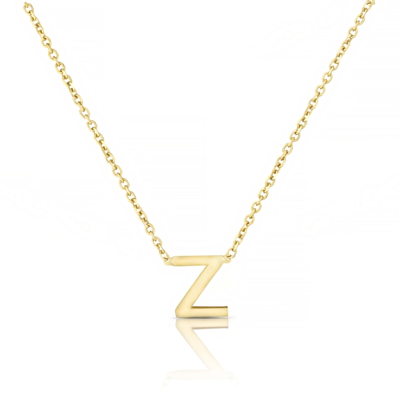 9ct Yellow Gold Z Initial Pendant