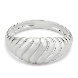 Sterling Silver Chunky Ridged Ring