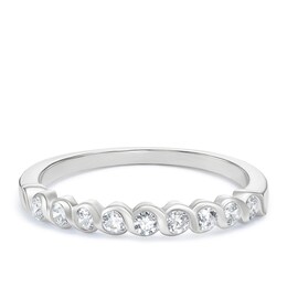 Sterling Silver Cubic Zirconia Eternity Ring
