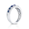 Thumbnail Image 1 of Vera Wang 18ct White Gold Sapphire & 0.29ct Diamond Band