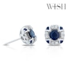 Thumbnail Image 0 of Vera Wang 14ct White Gold Sapphire & 0.14ct Diamond Earrings