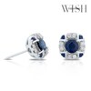 Thumbnail Image 0 of Vera Wang 14ct White Gold Sapphire & 0.14ct Diamond Earrings