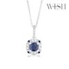 Thumbnail Image 0 of Vera Wang 14ct White Gold Sapphire & 0.14ct Diamond Pendant