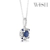 Thumbnail Image 1 of Vera Wang 14ct White Gold Sapphire & 0.14ct Diamond Pendant