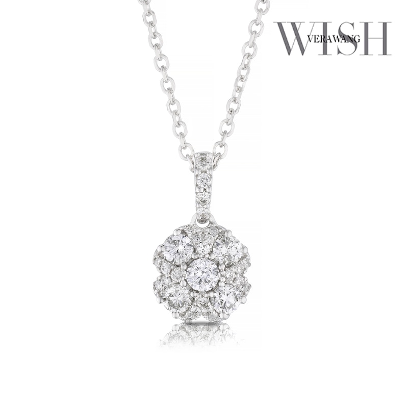 Vera Wang 14ct White Gold 0.29ct Diamond Pendant