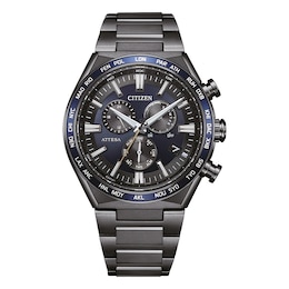 Citizen Attesa 42mm Black Super Titanium Bracelet Watch