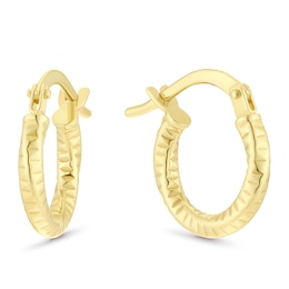 9ct Yellow Gold Small Twist Hoop Earrings