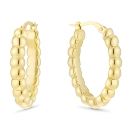 9ct Yellow Gold Bubble Hoop Earrings