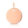 Thumbnail Image 0 of 9ct Rose Gold Engravable Plain Round Pendant (No Chain)